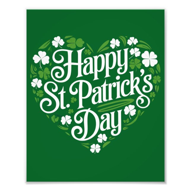 Lycklig St patrick's day Fototryck (Framsidan)