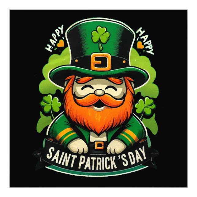 Lycklig St patricks day Fototryck (Framsidan)