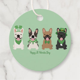 Lycklig St patricks day Fransk Bulldog Gåvor Etiketter