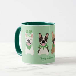 Lycklig St patricks day Fransk Bulldog Mugg