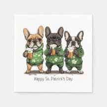 Lycklig St. Patrick's Day Fransk Bulldog