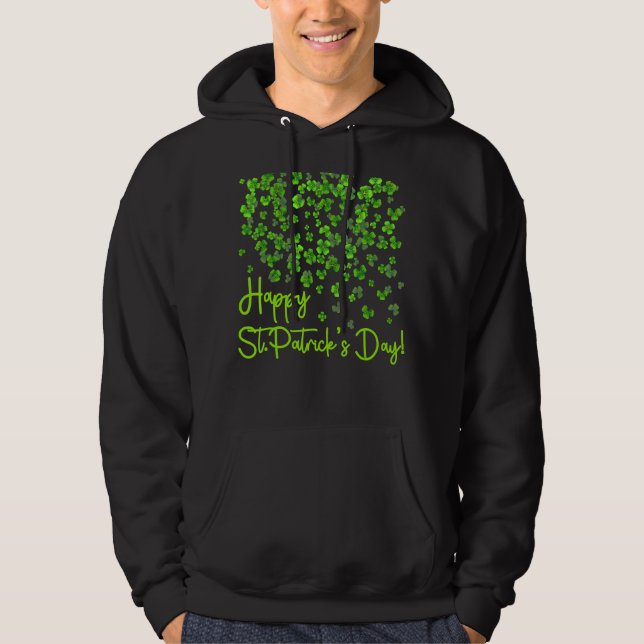 Lycklig St patrick's day Funny Saint patrick Irish Hoodie (Framsida)