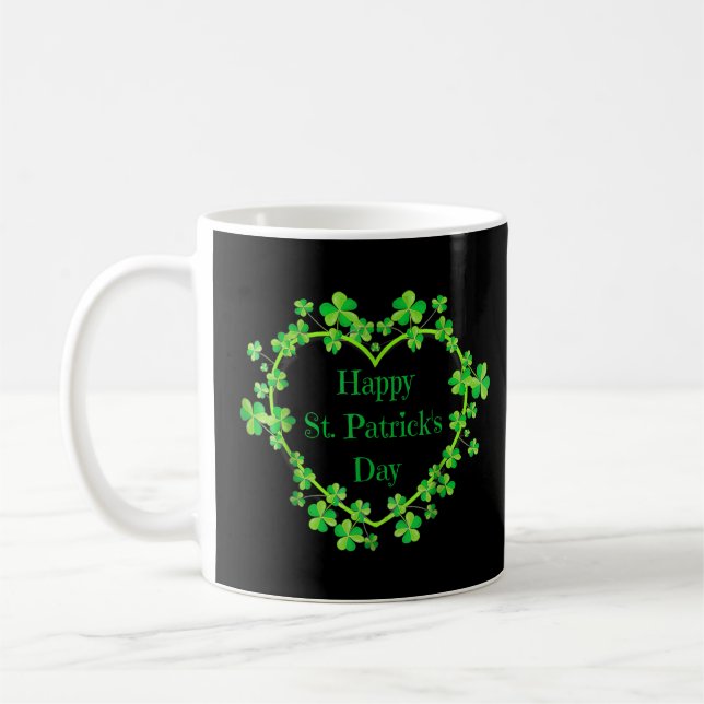 Lycklig St patrick's day Funny Saint patrick Irish Kaffemugg (Vänster)