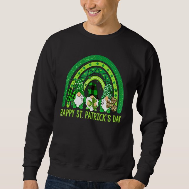Lycklig St patrick's day Funny Saint patrick Irish Lång Ärmad Tröja (Framsida)