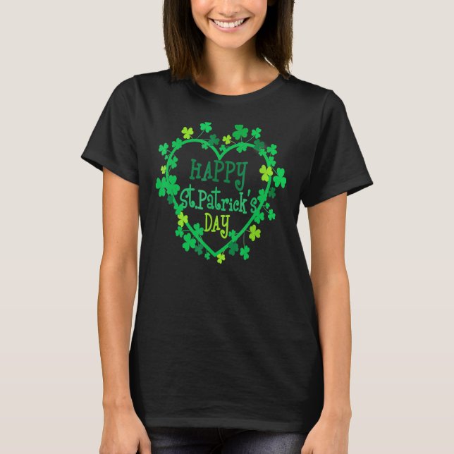 Lycklig St patrick's day Funny Saint patrick Irish T Shirt (Framsida)