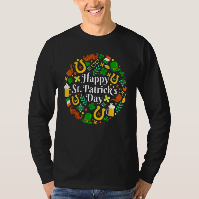 Lycklig St patrick's day Funny Saint patrick Irish T Shirt (Framsida)