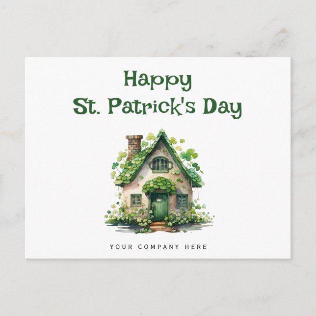 Lycklig St. Patrick's Day Fyrklöver Realty Helg Vykort (Framsida)