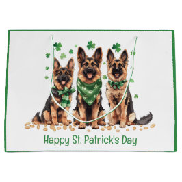 Lycklig St. Patrick's Day German Shepherd Hundar