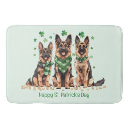 Lycklig St. Patrick's Day German Shepherd Hundar Badrumsmatta