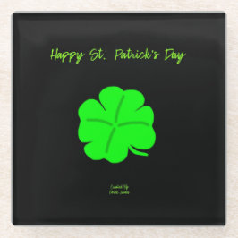 Lycklig St. Patrick's Day Glass Underlägg