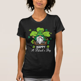 Lycklig St. Patrick's Day Gnome Shamrock T Shirt