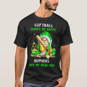 Lycklig St patrick's day Gnome Shamrock with Softb T Shirt