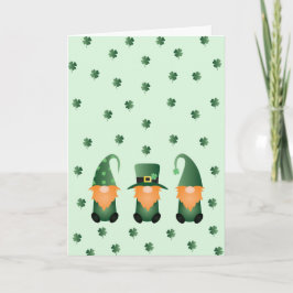 Lycklig St patricks day Gnomes Grönt Orange Kort