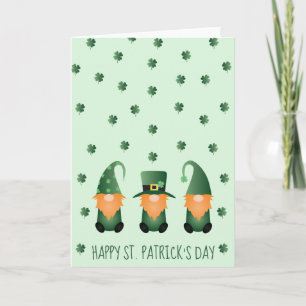 Lycklig St patricks day Gnomes Grönt Orange Kort