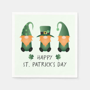Lycklig St patricks day Gnomes Grönt Orange Pappersservett