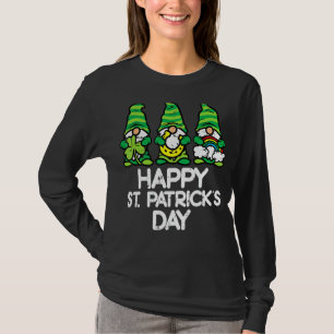 Lycklig St patricks day Gnomes Saint Paddys Pattys T Shirt