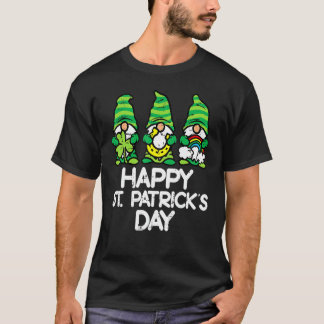 Lycklig St patricks day Gnomes Saint Paddys Pattys T Shirt