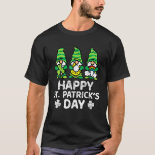 Lycklig St patricks day Gnomes Saint Paddys Pattys T Shirt