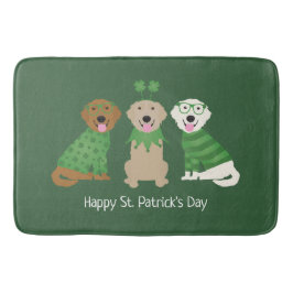 Lycklig St patricks day Golden Retriever Hundar Badrumsmatta