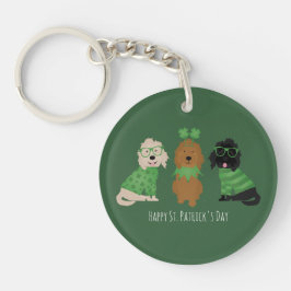 Lycklig St patricks day Goldendoodle Hundar