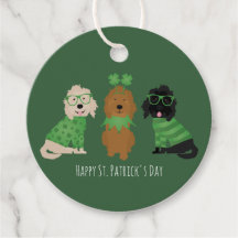 Lycklig St patricks day Goldendoodle Hundar