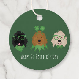 Lycklig St patricks day Goldendoodle Hundar Gåvor Etiketter