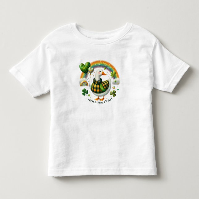 Lycklig St. Patrick's Day Goose T Shirt (Framsida)