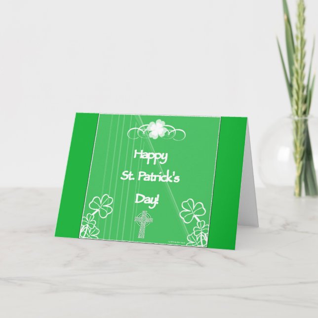 Lycklig St. Patrick's Day Greeting Card Kort (Framsida)