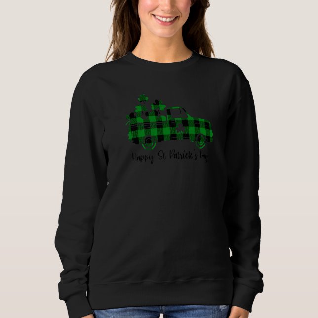 Lycklig St patrick's day Grönt Buffalo Play Lastbi T Shirt (Framsida)