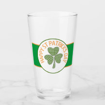 Lycklig St patrick's day Grönt Gingham Shamrock