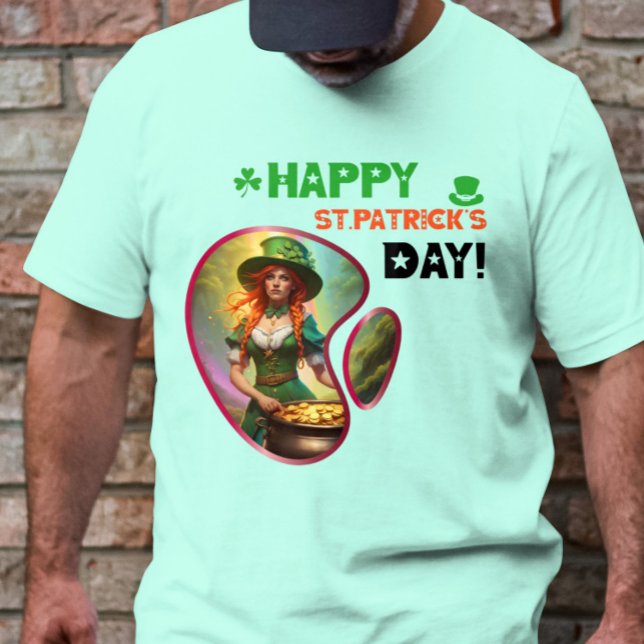 Lycklig St.Patrick's Day! - Grönt Glow Dance Party T Shirt (Skapare uppladdad)