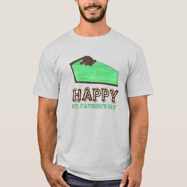 Lycklig St. Patrick's Day Grönt Grashopper Paj T Shirt (Framsida)