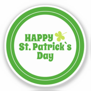 Lycklig St Patrick's day Grönt Lucky Shamrock Klistermärken