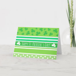 Lycklig St patrick's day Grönt Rand Kort