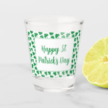 Lycklig St. Patricks Day grönt Shamrock mönster