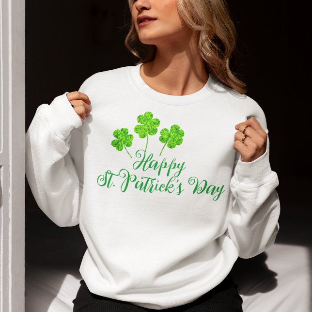 Lycklig St patrick's day Grönt Shamrocks Klöver T Shirt (Skapare uppladdad)