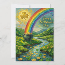 Lycklig St. Patrick's Day Guldgryte Regnbåge