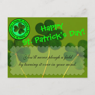 Lycklig St. Patrick's Day Hälsning Önskemål Vykort