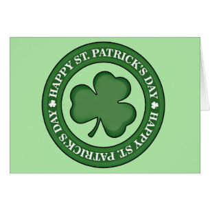 Lycklig St. Patricks Day Hälsningskort
