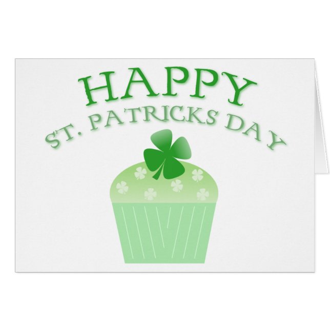 Lycklig St. Patrick's Day Hälsningskort (Framsidan Horizontal)