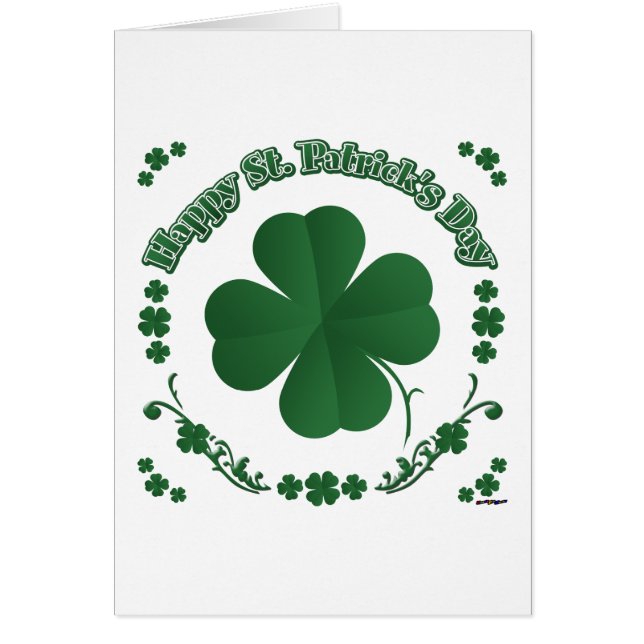 Lycklig St. Patrick's Day Hälsningskort (Framsidan)