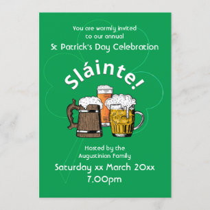 LYCKLIG ST PATRICK'S DAY Händelse Firande Inbjudningar