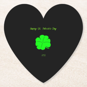 Lycklig St. Patrick's Day Heart Papper Underlägg