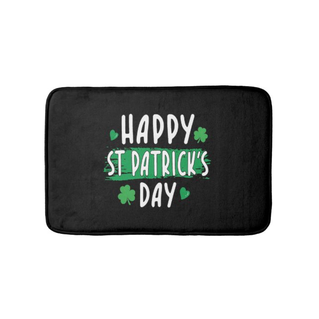 Lycklig St Patrick's Day Heart Patricks Day Paddy Badrumsmatta (Framsidan)