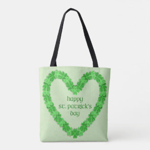 Lycklig St. Patricks Day Heart Tygkasse