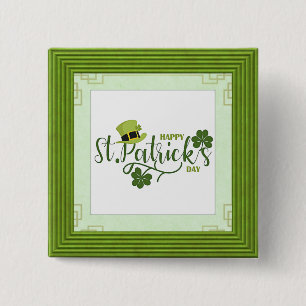 Lycklig St. Patrick's Day, helgdag design Knapp