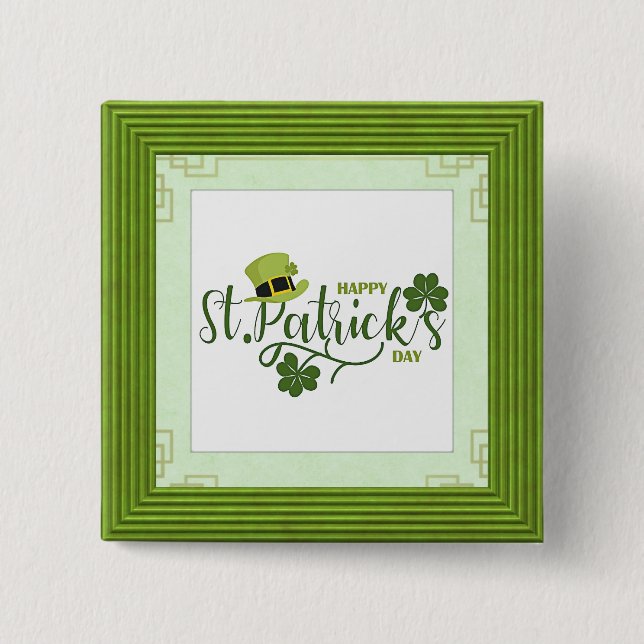 Lycklig St. Patrick's Day, helgdag design Knapp (Framsida)