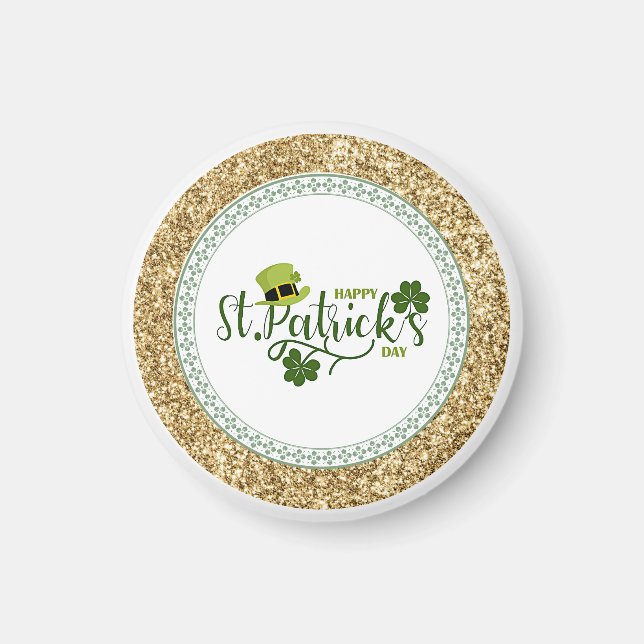Lycklig St. Patrick's Day, helgdag design Magnet (Framsidan)
