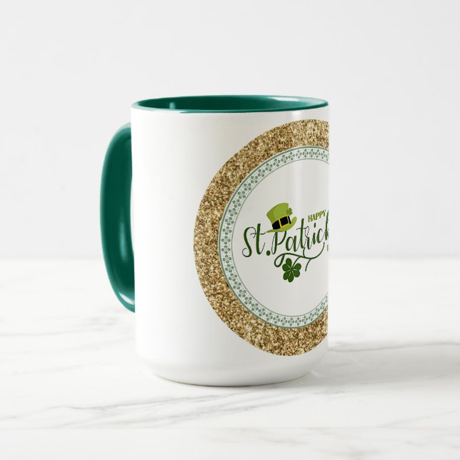 Lycklig St. Patrick's Day, helgdag design Mugg (Framsida vänster)