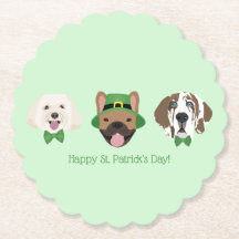 Lycklig St patricks day Hund Ansikte